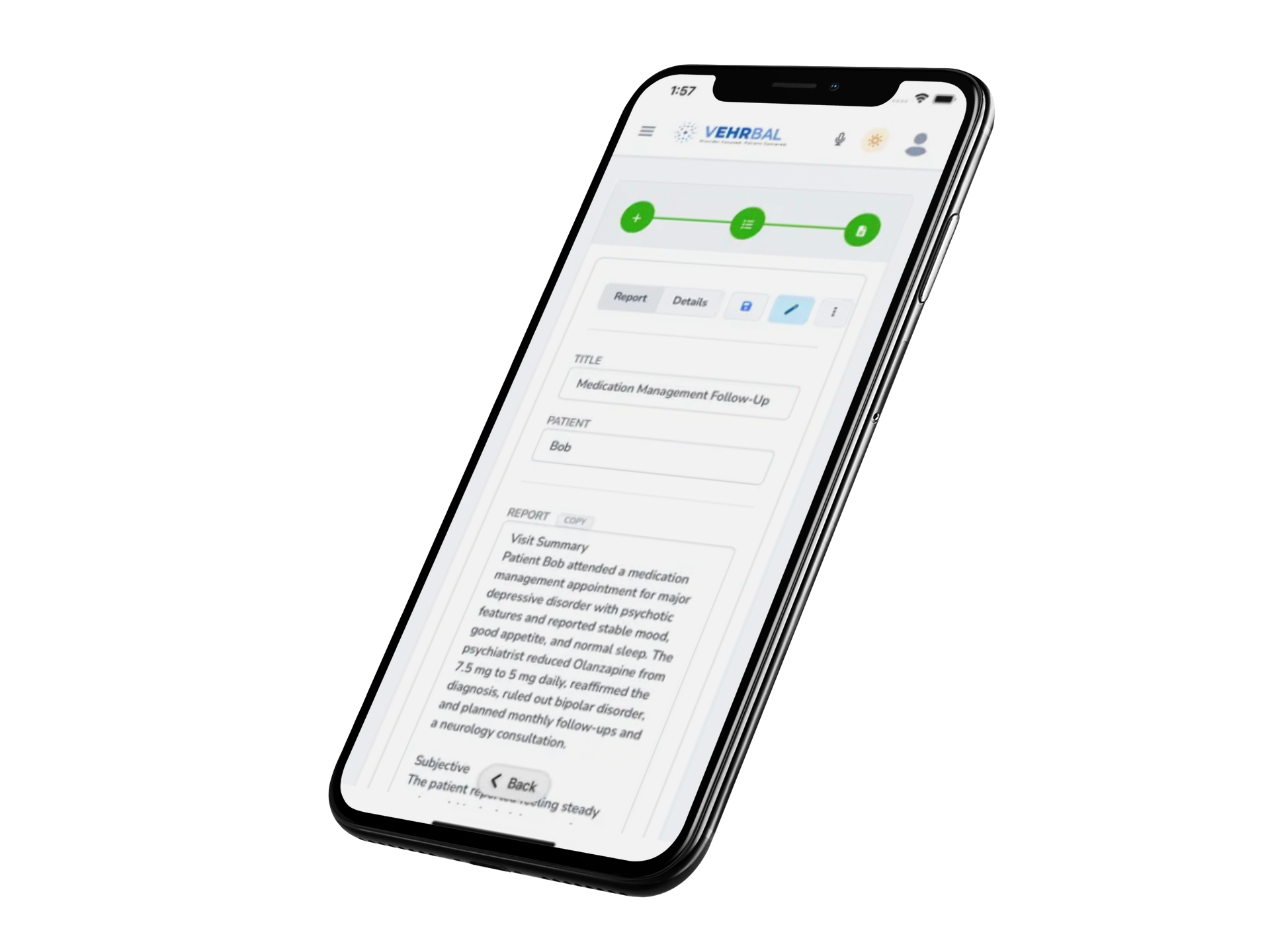 VEHRBAL iPhone app preview